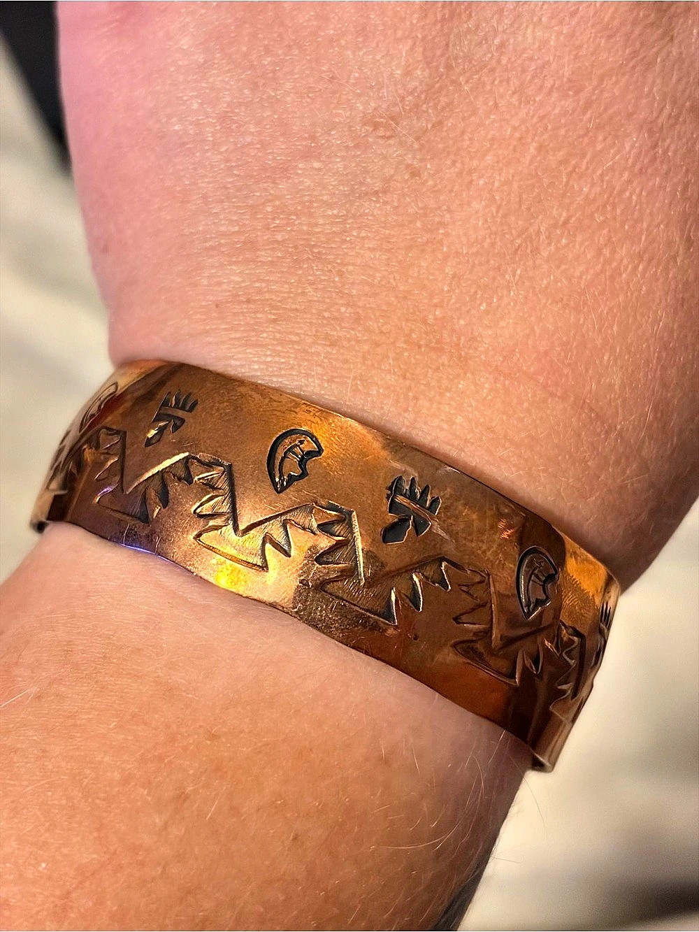 Engraved Copper Cuff